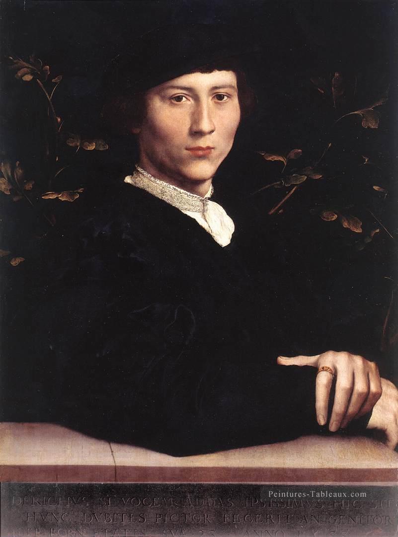 Portrait de Derich Né Renaissance Hans Holbein le Jeune Peintures à l'huile